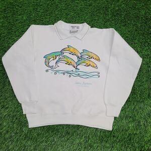 Vintage 90s LEE Dolphin Sweatshirt Womens Medium 19x22 USA